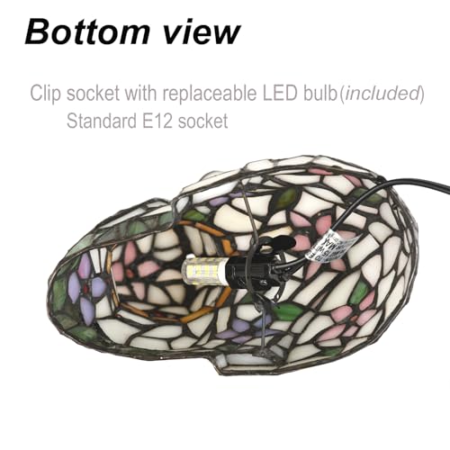 A0012 Tiffany Style Lovely Ratbbit Table Lamp Handmade Stained Glass Animal Night Light