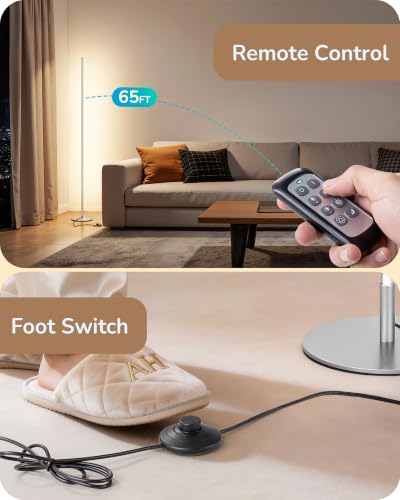 2 Pack 57.5” Corner Lamp with Remote (2 Count)
