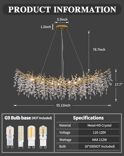 Modern Crystal Chandelier for Dining Room
