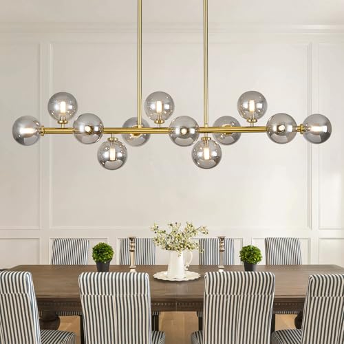 50" Large Glass Globe Sputnik Chandelier