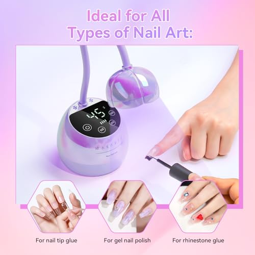 Cordless Gooseneck UV Nail Lamp for Gel
