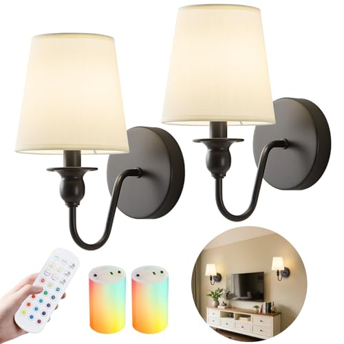 Battery Operated Wall Sconce Set of 2 (2 Count)