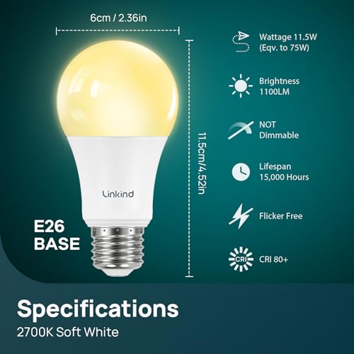 A19 LED Light Bulbs (6 Count)