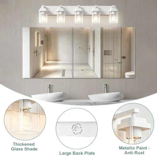 White Bathroom Light Fixtures