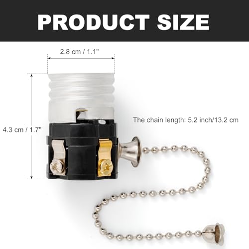 UL Listed Pull Chain Lamp Socket Replacement (2 Count)
