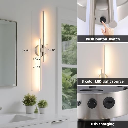 Battery Operated Wall Sconce set of 2 (2 Count)