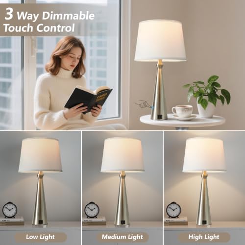 Modern Touch Lamps for Nightstand (2 Count)