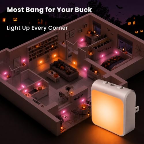 6 Packs Dimmable LED Night Lights Plug into Wall (6 Count)