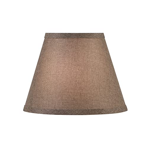 56029 Empire Uno Lamp Shade in Wenge Brown Burlap Textured Fabric