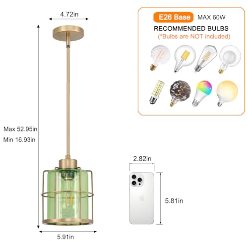 Farmhouse Pendant Lights Kitchen Island Set Of 2 (2 Count)