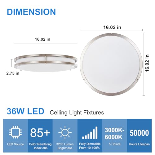 DLLT 2Pack Flush Mount LED Ceiling Light