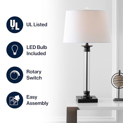 Mason 30" Glass and Metal Table Lamp