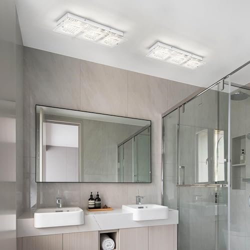 Crystal Ceiling Light Flush Mount Modern Rectangle Ceiling Light Fxiture