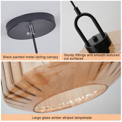 Amber Glass Pendant Light Fixtures 2