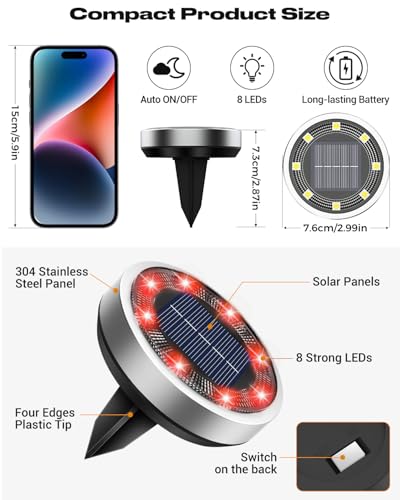 16 Pack Solar Lights Outdoor Waterproof (16 Count)