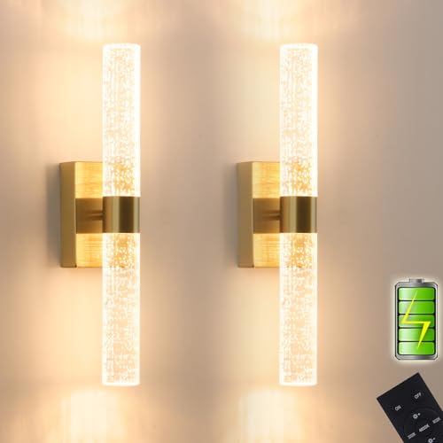 Battery Operated Wall Sconces Set of 2 (2 Count)