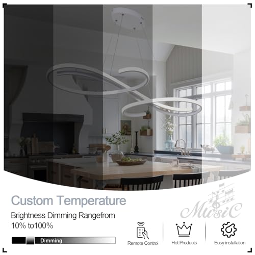 Modern Chandeliers for Dining Room 59.05" Large Led Chandelier Contemporary Linear Chandelier Ceiling Hanging Pendant Lighting for Kitchen Island Lighting
