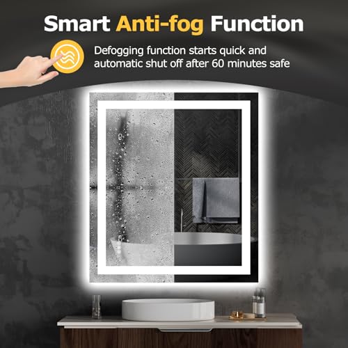 36"X32" LED Bathroom Mirror with Lights