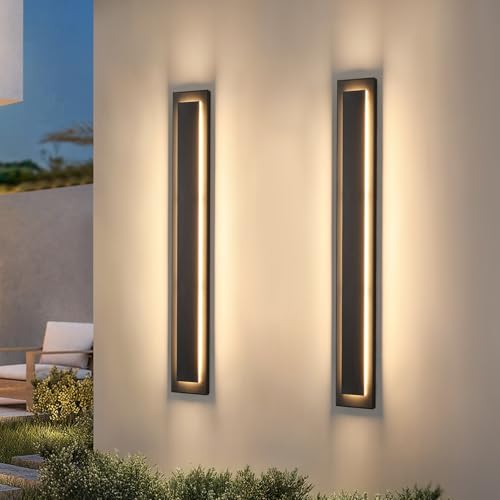 24 in Long Outdoor Wall Lights Modern Exterior Wall Light (2 Count)