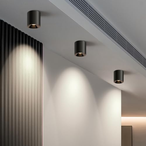 Modern LED Ceiling Light Fixture Flush Mount COB 20W 4000K Cylinder Ceiling Lights (3 Count)