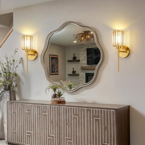 2 Pack Crystal Battery Operated Wall Sconces (2 Count)