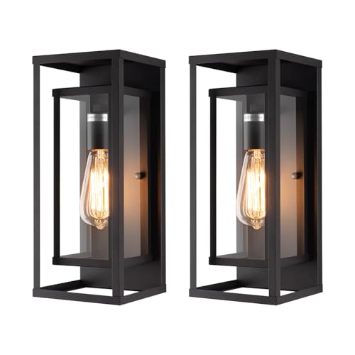 14" Modern Outdoor Porch Wall Light (2 Count)