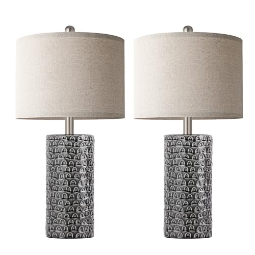 23" Modern Ceramic Table Lamp Set of 2 (2 Count)
