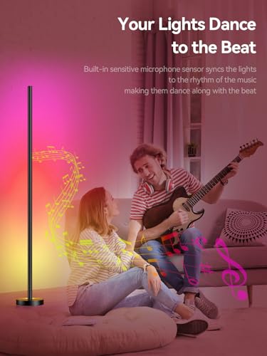 Smart RGBICW LED Corner Floor Lamp 2 Pack (2 Count)