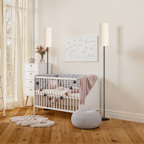 Set of 2 Slim Floor Lamps for Living Room with 2 Magnetic Remotes and Foot Switch (2 Count)
