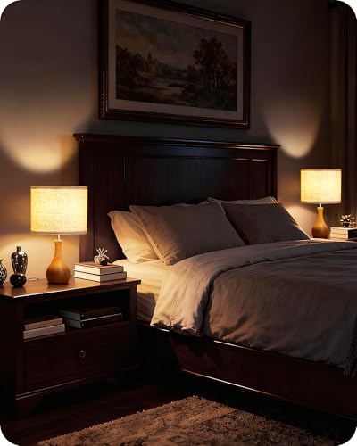 Wood Table Lamps Set of 2 (2 Count)
