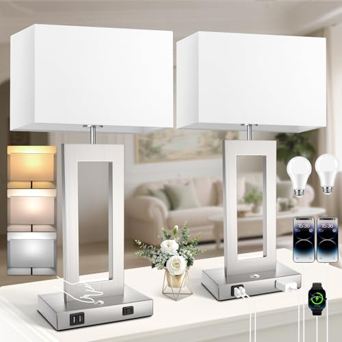 Table Lamps for Bedrooms Set of 2 (2 Count)
