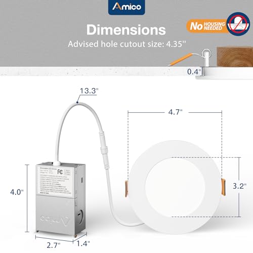 12 Pack 4 Inch LED Recessed Lighting (12 Count)