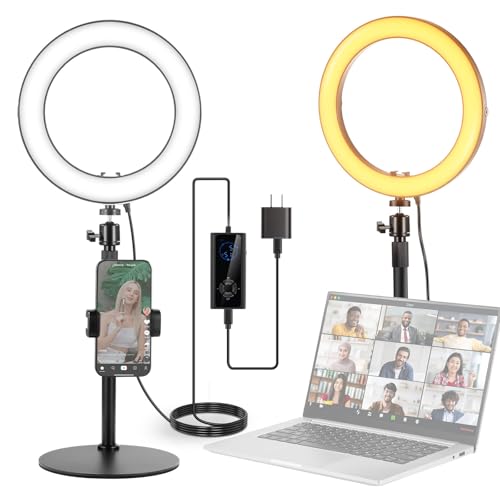 12" 24W High Power Desk Ring Light with Stand