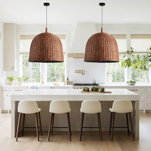 17.7" Rattan Pendant Light (3 Count)