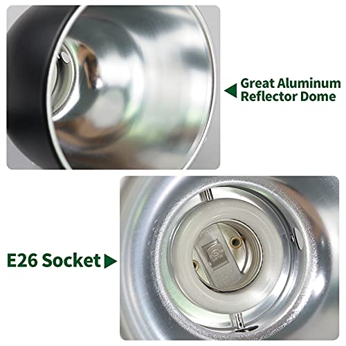 Aluminum 5.5inch Shallow Dome Reptile Light Fixture