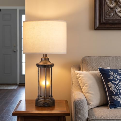 24" Farmhouse Table Lamps for Living Room