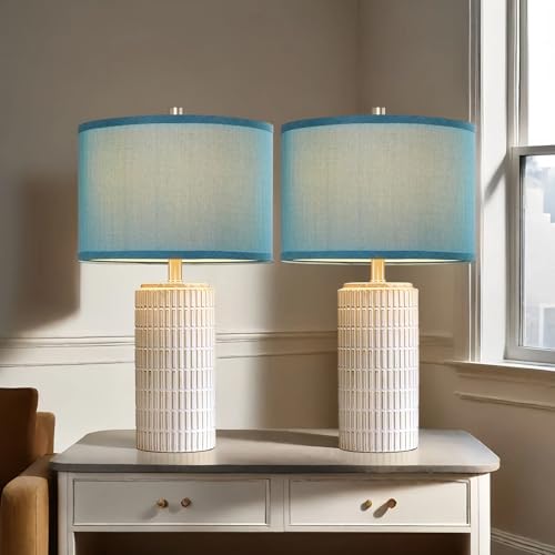 23" Set of 2 Nautical Ceramic Nightstand Table Lamps (2 Count)