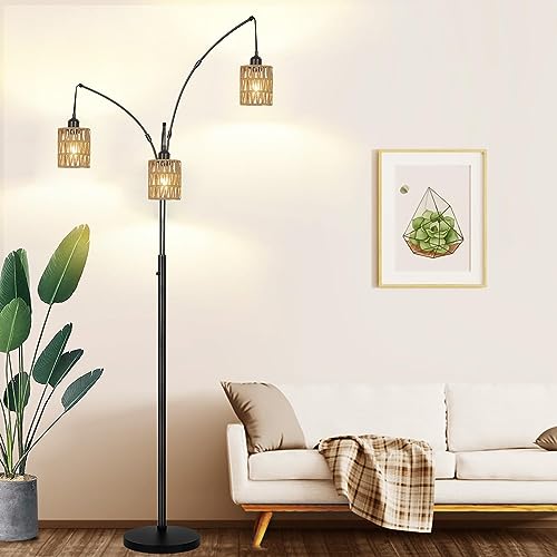 3 Pack Rattan Lamp Shade Small Boho Shades Replacement (3 Count)