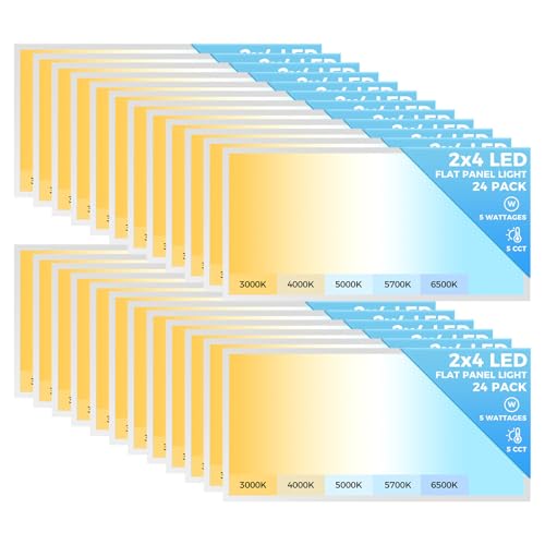 24 Pack 2x4 LED Flat Panel Light (24 Count)