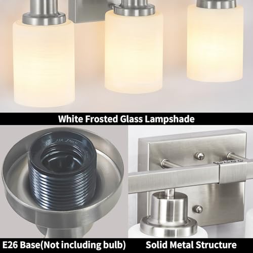 6 Light Bathroom Vanity Light Nickel Bathroom Vanity Lights 36.8in