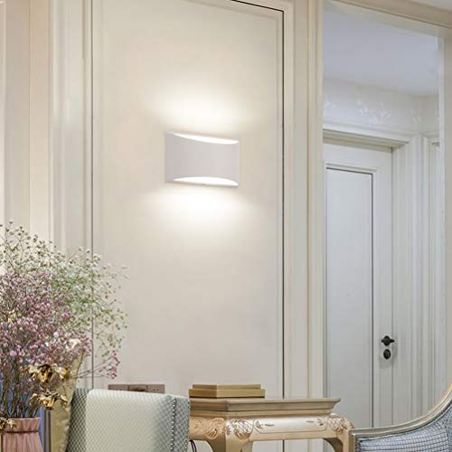 Indoor Aluminum Modern LED Wall Sconce Hardwired Interior Wall Lights Set of 2 Up and Down Wall Mount Light for Living Room Bedroom Hallway Corridor Cool White 6000K (2 Count)