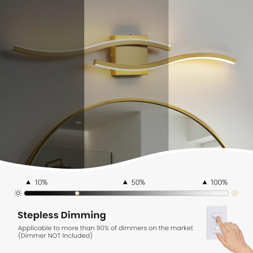 Gold LED Bathroom Vanity Lights