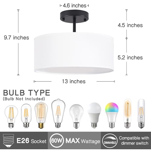 Semi Flush Mount Ceiling Light