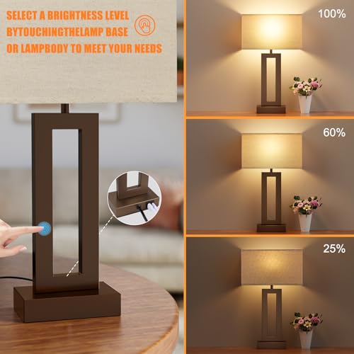 Bedroom Lamps for Night Stands (2 Count)