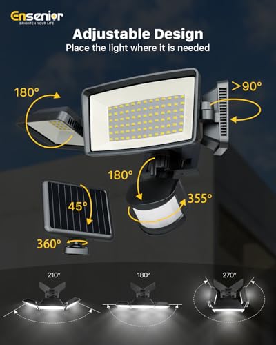 Solar Flood Lights Outdoor (2 Count)