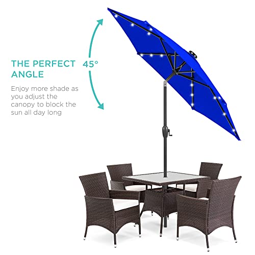 7.5ft Solar Umbrella LED Lighted Patio Umbrella