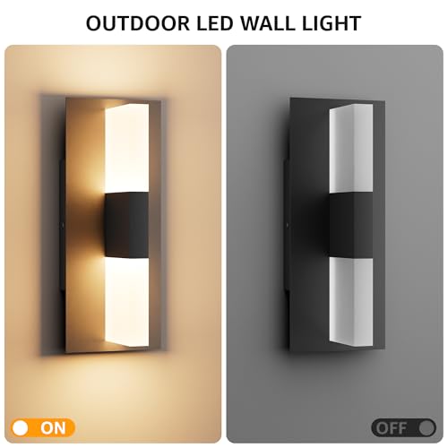 12.4 inches Outdoor Led Wall Light (2 Count)