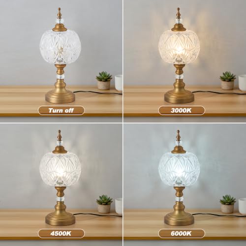 Vintage Table Lamp 8.3" Desk Lamp Table Light with Plug Switch