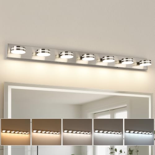 Modern Bathroom Light Fixtures Over Mirror 7 Light Vanity Light