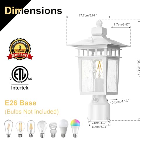 Dusk to Dawn Outdoor Post Lights 2 Pack (2 Count)